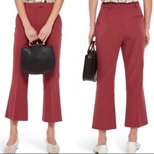 Topshop Slim Kick Flare Cropped Trousers